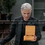 Tracy’s grey checked blazer on General Hospital