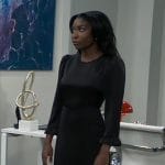 Trina’s black midi dress on General Hospital