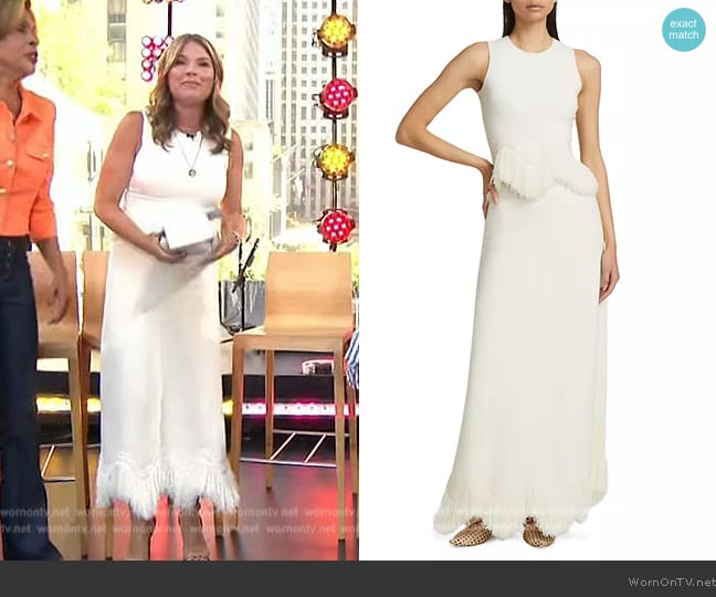 Ulla Johnson Koa fringed knitted top worn by Jenna Bush Hager on Today