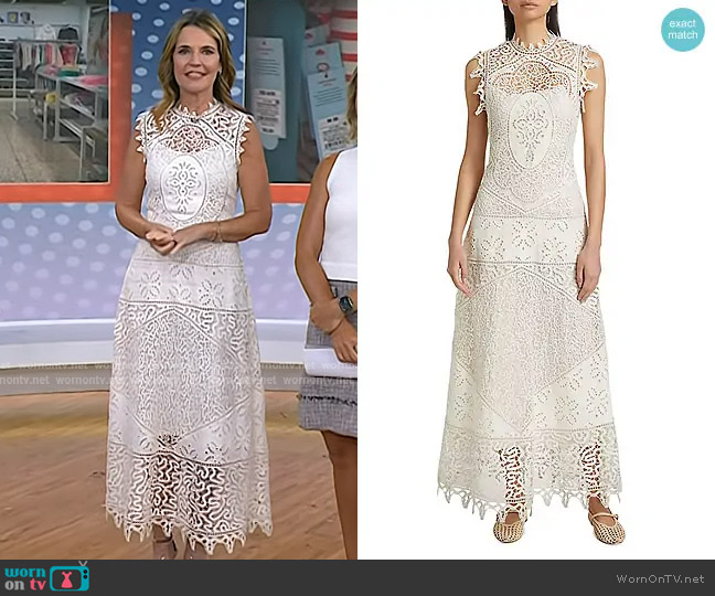 Ulla Johnson Flora Dress in Pristine worn by Savannah Guthrie on Today