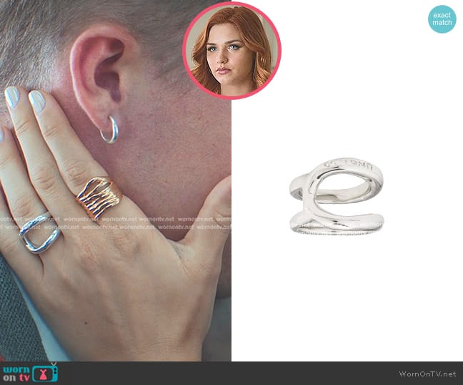 Uno de 50 Sterling Silver-plated Curvilinear Ring worn by Chloe (Mirela Balic) on Elite