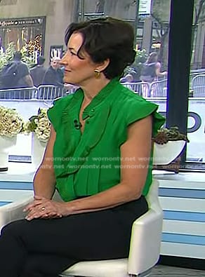 Valerie Bauerlein’s green ruffle top on Today