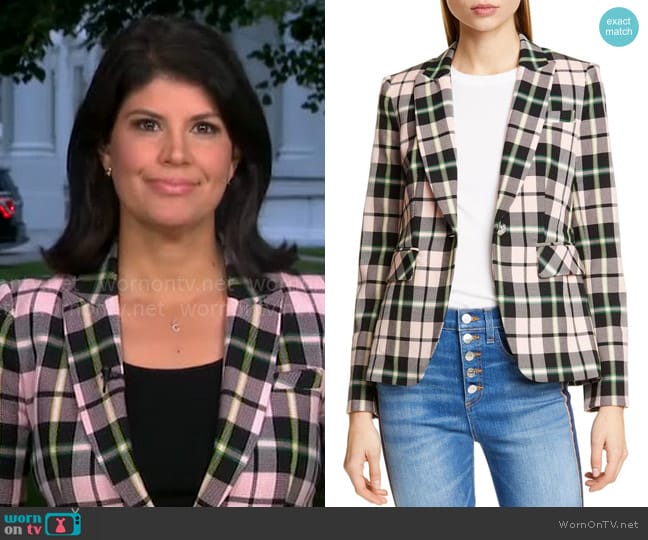 Veronica Beard Cutaway Dickey Blazer worn by Natalie Brand on CBS Mornings