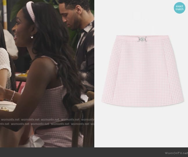 Versace Contrasto Tweed Mini Skirt worn by Hilary Banks (Coco Jones) on Bel-Air