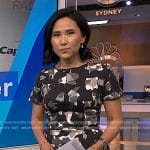 Vicky’s black printed mini dress on NBC News Daily