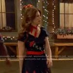 Victoria’s black rose embroidered dress on Bunkd