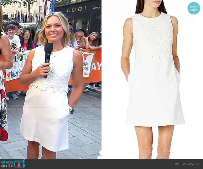 Vince Camuto Lace Popover Shift Dress worn by Dylan Dreyer on Today