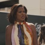 Viv’s printed halter top on Bel-Air