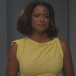 Viv’s yellow ruched shoulder top on Bel-Air