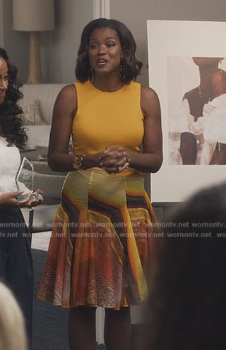 Viv's yellow sleeveless dress on Bel-Air