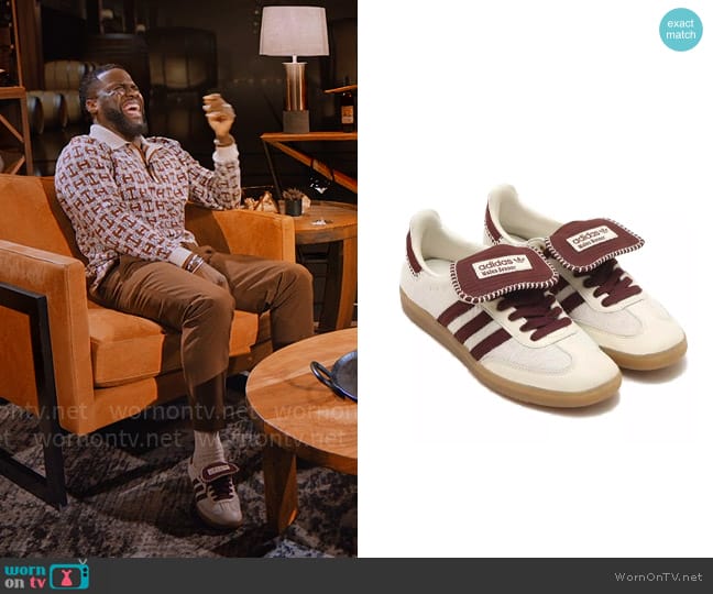 Adidas x Wales Bonner Samba Pony Tonal Low Cream White worn by Kevin Hart on Hart to Heart