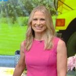 Wendy Bazilian’s pink sleeveless dress on Live with Kelly and Mark