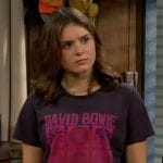 Winnie’s grey David Bowie print tee on Bunkd