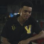 Will’s black V logo shirt on Bel-Air