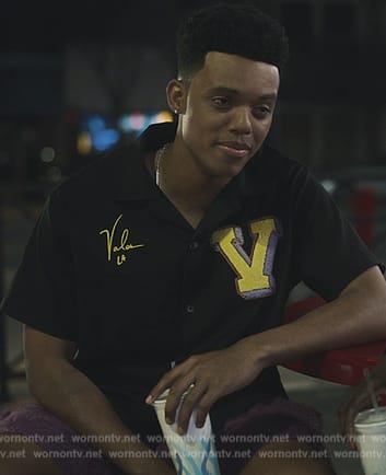 Will's black V logo shirt on Bel-Air