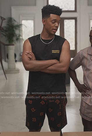 Will's black tank and shorts on Bel-Air