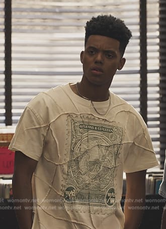 Will’s embroidered shirt and shorts on Bel-Air