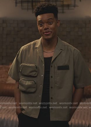 Will’s green utility shirt on Bel-Air