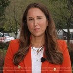 Yasmin’s red double breasted blazer on NBC News Daily