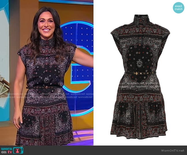 Zimmermann Utility Mini Dress worn by Erielle Reshef on Good Morning America