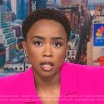 Zinhle’s silver teardrop earrings on NBC News Daily