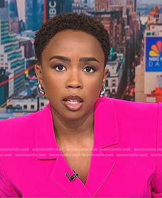 Zinhle's silver teardrop earrings on NBC News Daily