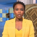 Zinhle’s yellow blazer on NBC News Daily