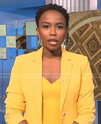 Zinhle’s yellow blazer on NBC News Daily