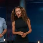 Zuri’s black sleeveless fringe dress on Access Hollywood