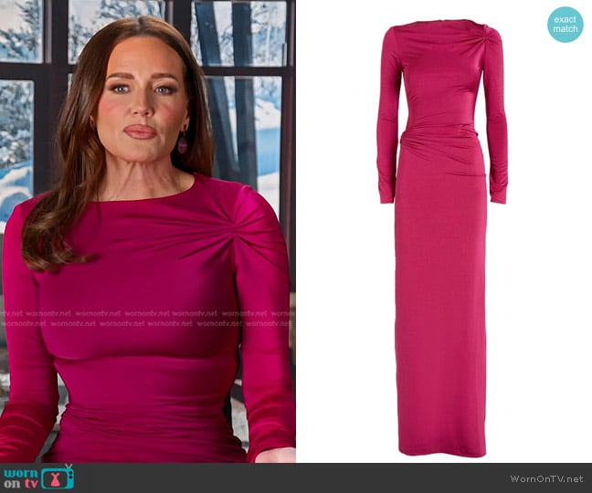 16Arlington Nubria Maxi Dress in Magenta worn by Meredith Marks on The Real Housewives of Salt Lake City