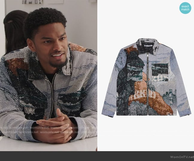 6thNeighborhood Avalanche Blue Multi Jacket worn by JR (Sylvester Powell) on All American Homecoming