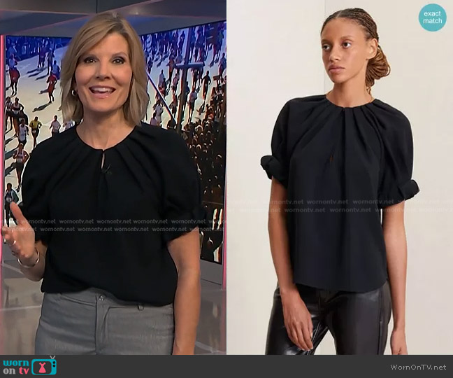 A.L.C. Carey Top in Black worn by Kate Snow on NBC News Daily