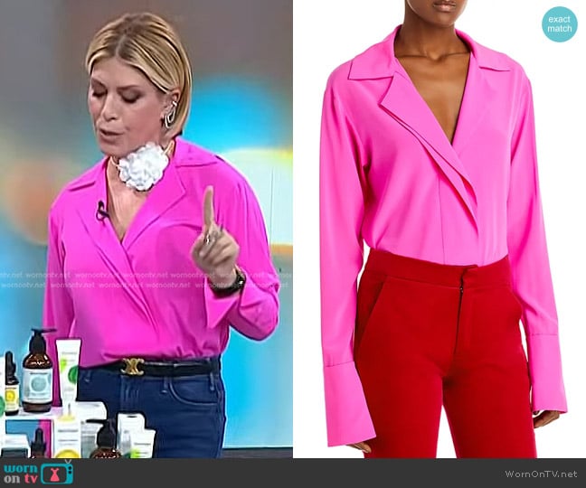 A.L.C. Kinsley Stretch Silk Blouse worn by Jill Martin on Today