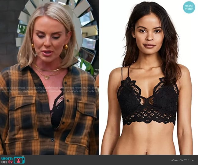 Free People Adella Bralette worn by Whitney Rose on The Real Housewives of Salt Lake City