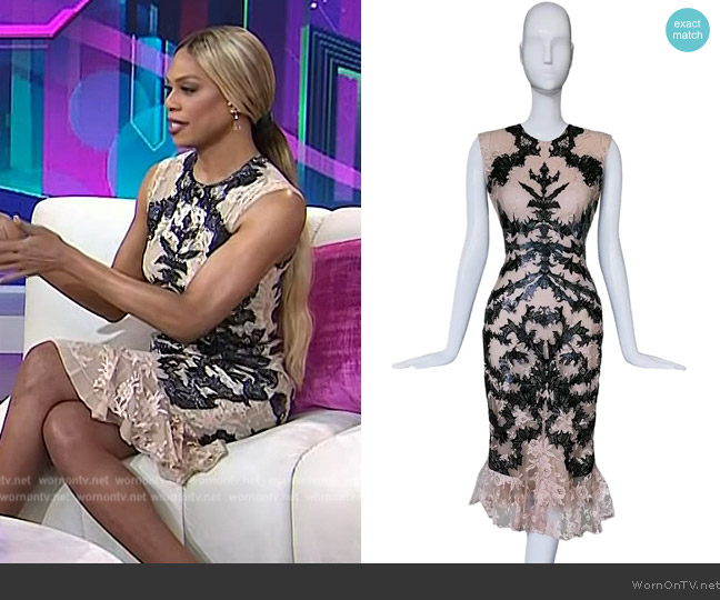 Alexander McQueen  2012 Laser Cut Dress worn by Laverne Cox on Today