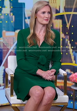 Alexandra Reeve Givens’s green dress on Good Morning America