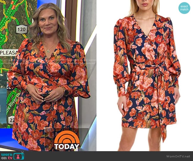 Alexia Admor Midi Wrap Dress worn by Emily West on Today