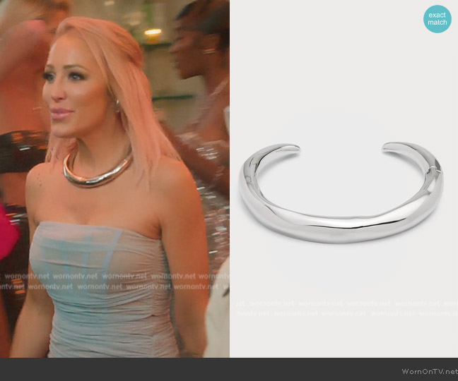 Alexis Bittar Hinged Metal Collar Necklace worn by Mary Fitzgerald on Selling Sunset