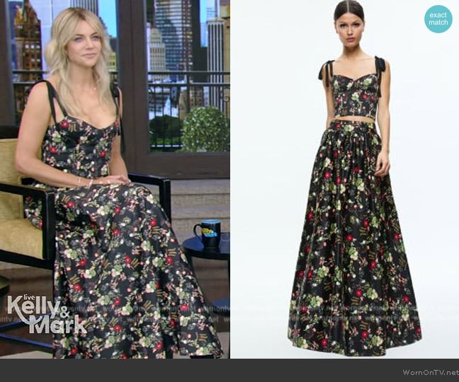 Alice + Olivia Helene Bustier Top worn by Kaitlin Olson on Live with Kelly and Mark