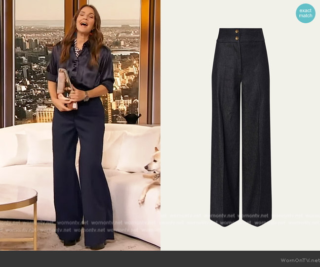 Altuzarra Rudy Wide Leg Pants worn by Drew Barrymore on The Drew Barrymore Show