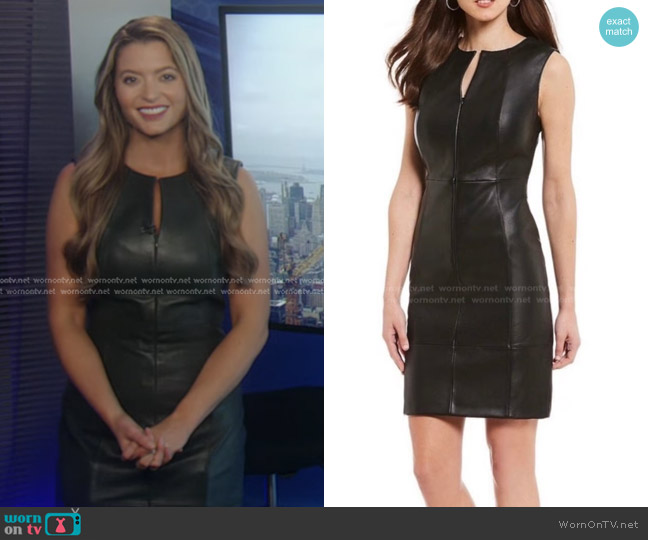 Antonio Melani Fine Leather King Sheath Dress worn by Dani Beckstrom on Good Morning America