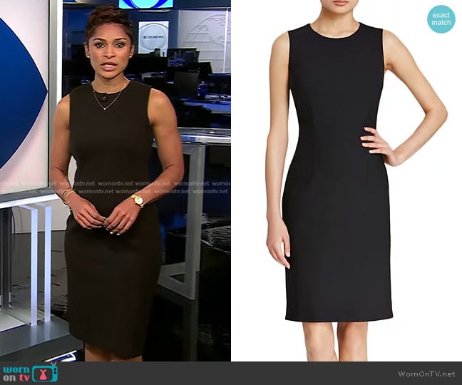 BOSS Dirusa Sheath worn by Jericka Duncan on CBS Evening News