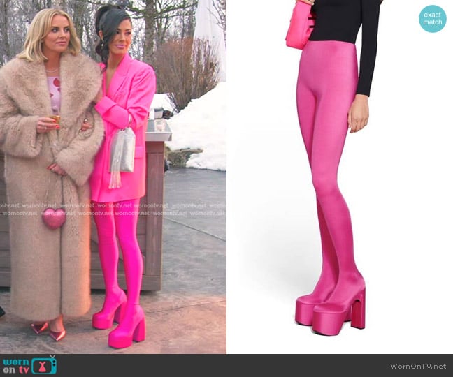 Balenciaga Panta Leggings in Pink worn by Meili Workman on The Real Housewives of Salt Lake City