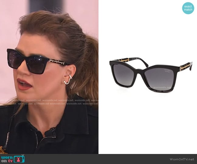 Chanel 5374-B Sunglasses worn by Kelly Clarkson on The Kelly Clarkson Show