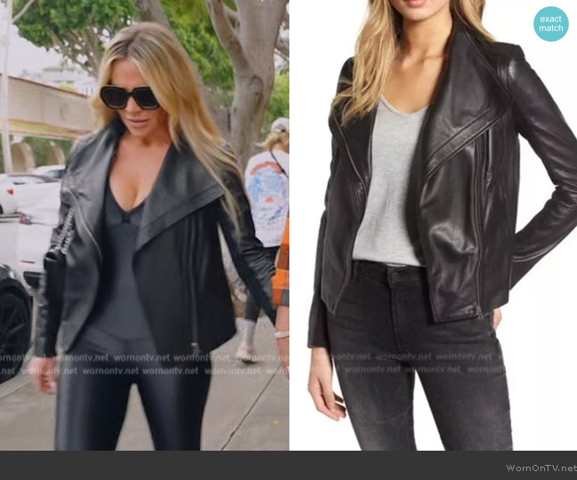 Chelsea28 Leather Biker Jacket worn by Jennifer Pedranti on The Real Housewives of Orange County