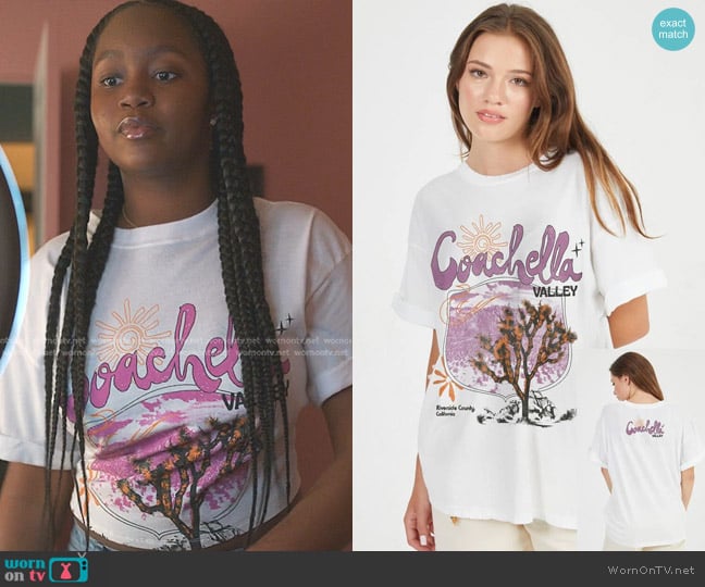 Girl Dangerous Coachella Valley Boyfriend T-shirt worn by Naima Stewart (Aderinsola Olabode) on Reasonable Doubt