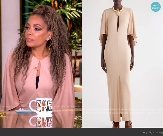 Chloe Draped-detail jersey midi dress worn by Sunny Hostin on The View