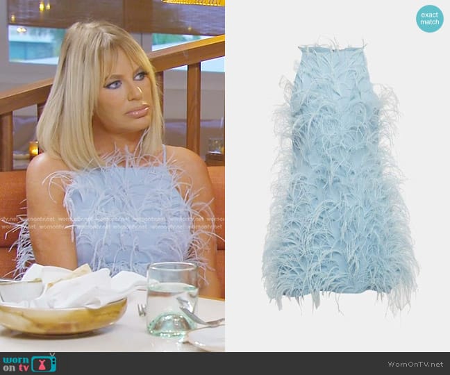 Cult Gaia Shannon Dress Ice Blue worn by Caroline Stanbury (Caroline Stanbury) on The Real Housewives of Dubai