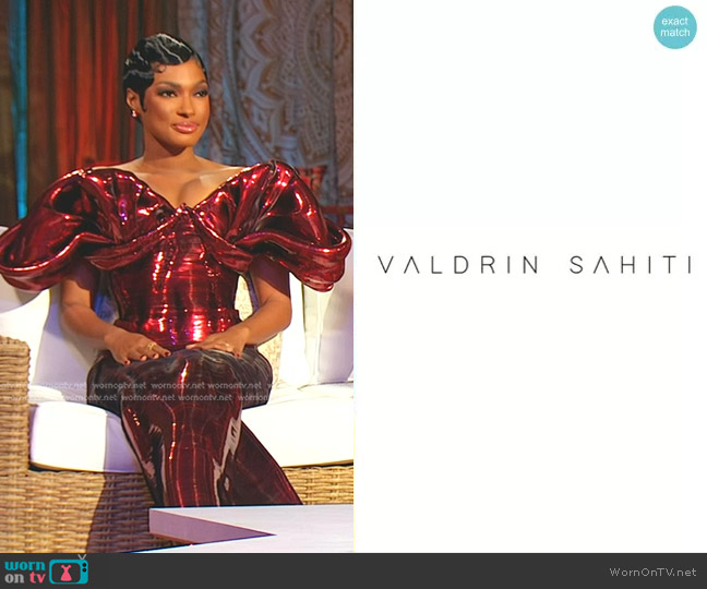 Valdrin Sahiti Custom designed worn by Lesa Milan (Lesa Milan) on The Real Housewives of Dubai