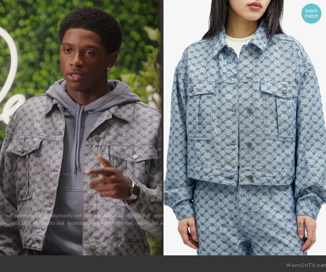 Daily Paper Avery Denim Jacket worn by Orlando Johnson (Martin Bobb-Semple) on All American Homecoming